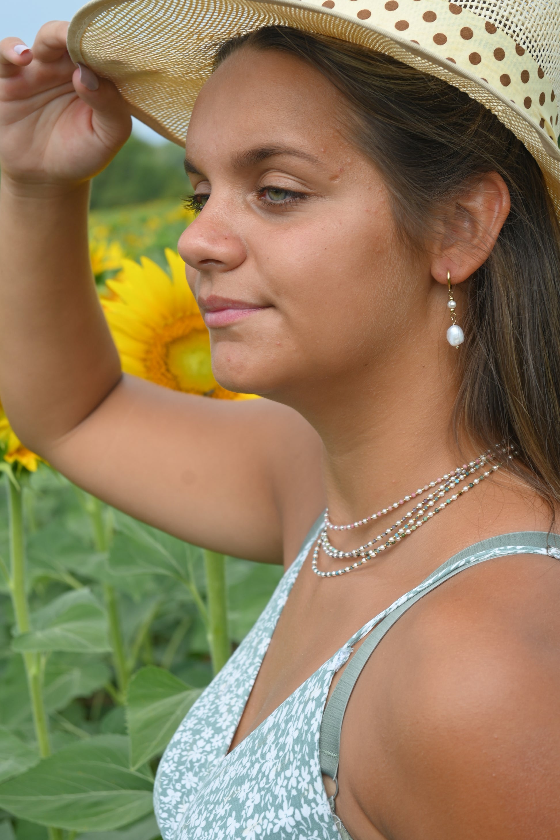 Collier Eden – Ras de Cou Perles & Pierres Naturelles