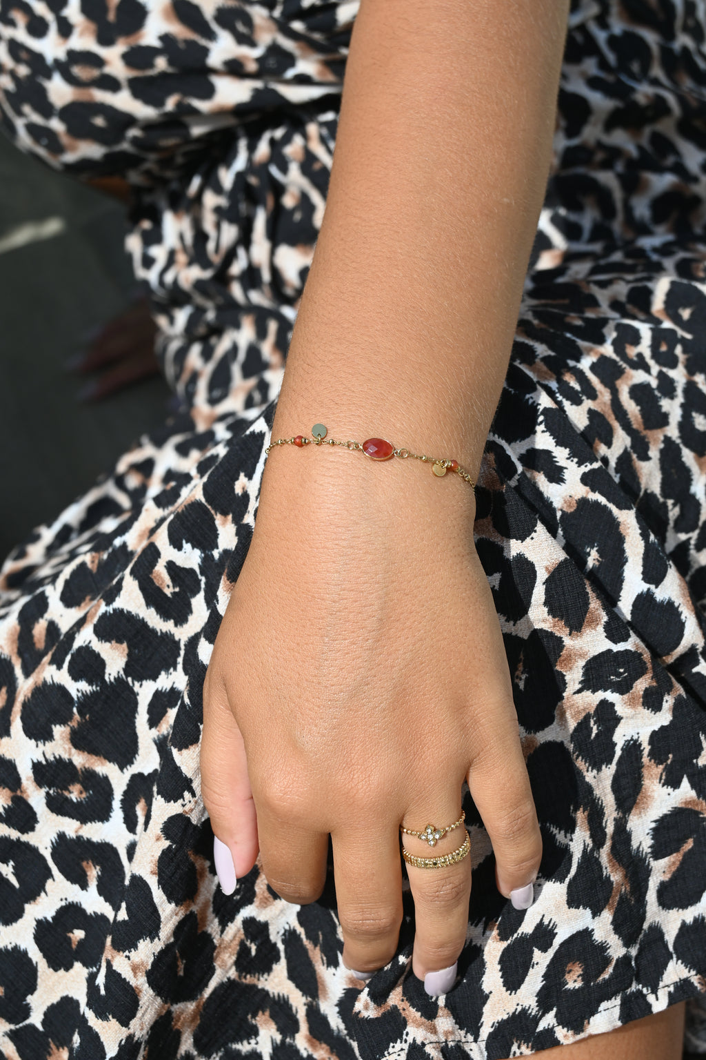 Bague Chelsea – Double Anneau Milgrain & Trèfle Cristaux