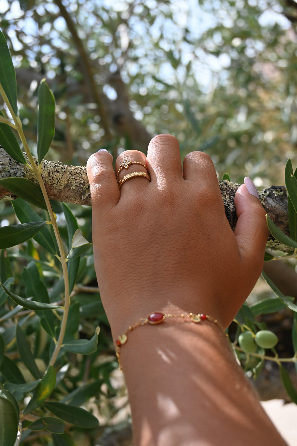 Bague Chelsea – Double Anneau Milgrain & Trèfle Cristaux