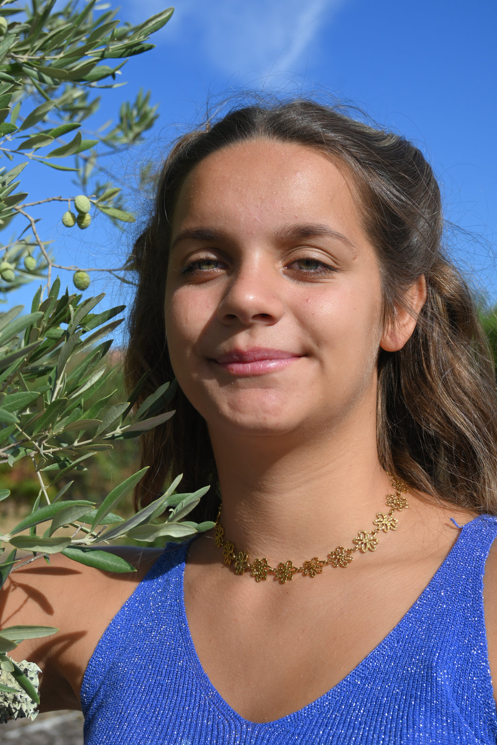 Collier ILOHA Ras de Cou Fleurs Ajourées Acier | Or et Ame Bijoux