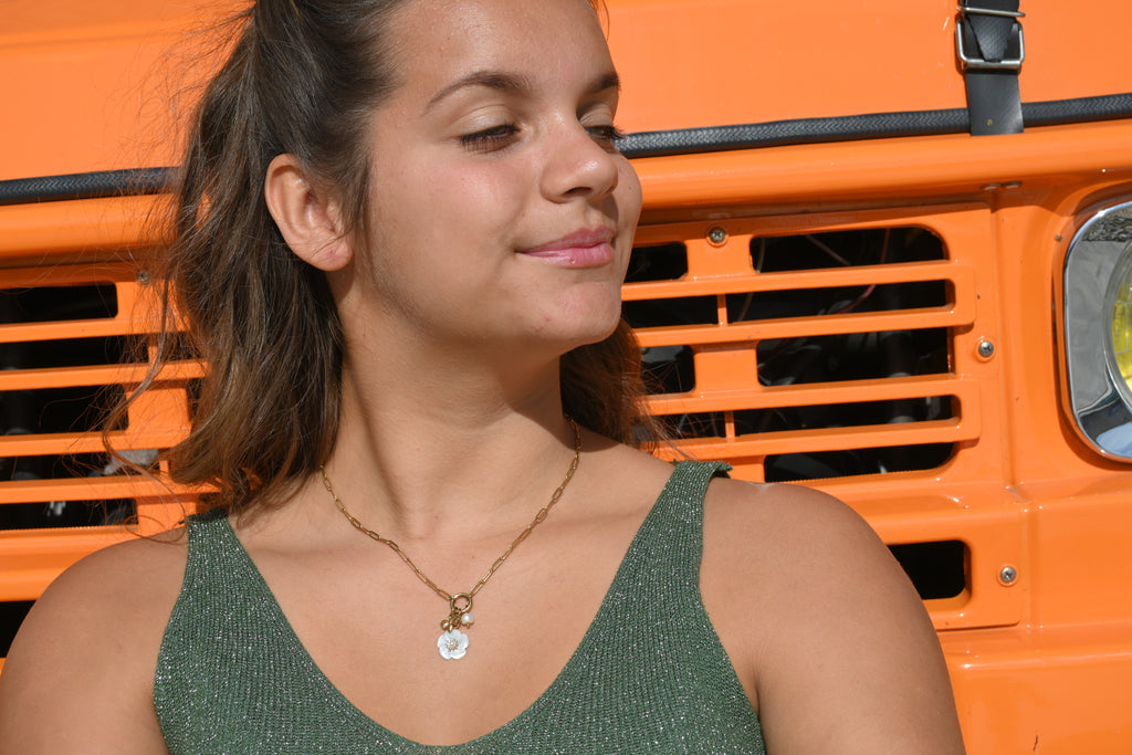 Collier ELINE Nacre  Acier Inoxydable | Or et Ame Bijoux