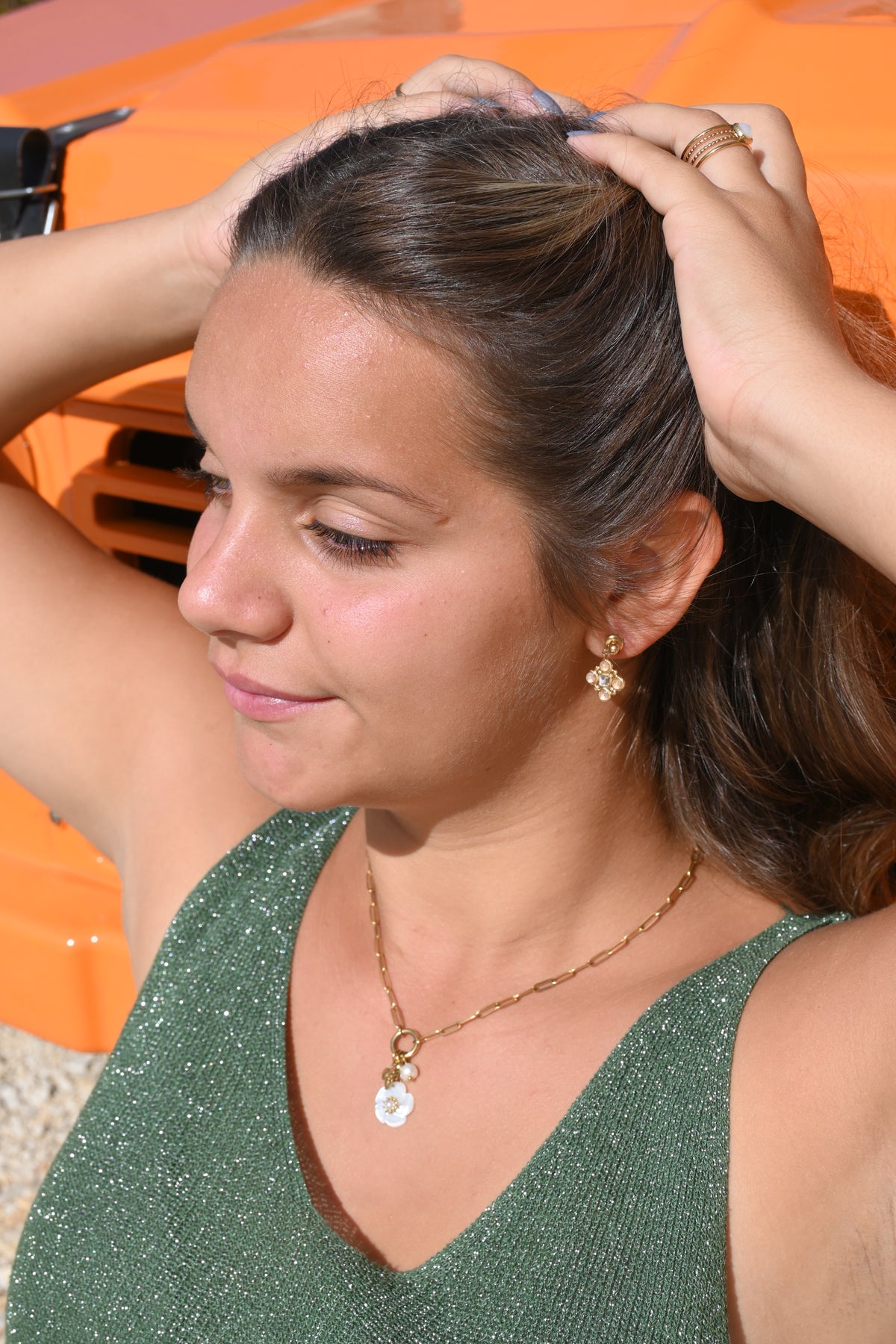 Collier ELINE Nacre  Acier Inoxydable | Or et Ame Bijoux