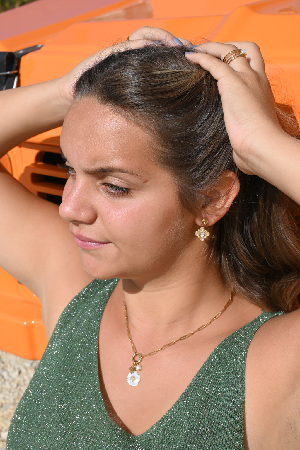 Collier ELINE Nacre  Acier Inoxydable | Or et Ame Bijoux