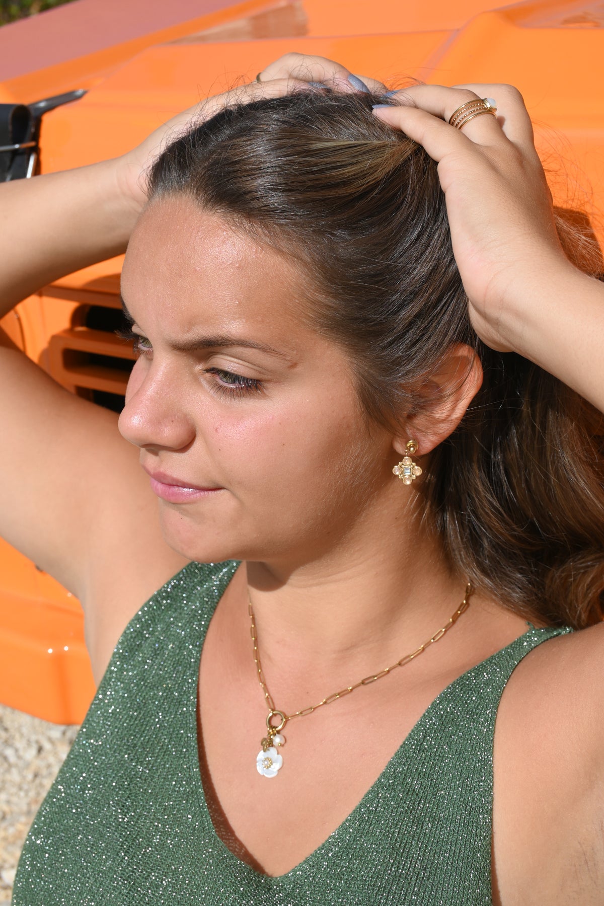 Collier ELINE Nacre  Acier Inoxydable | Or et Ame Bijoux