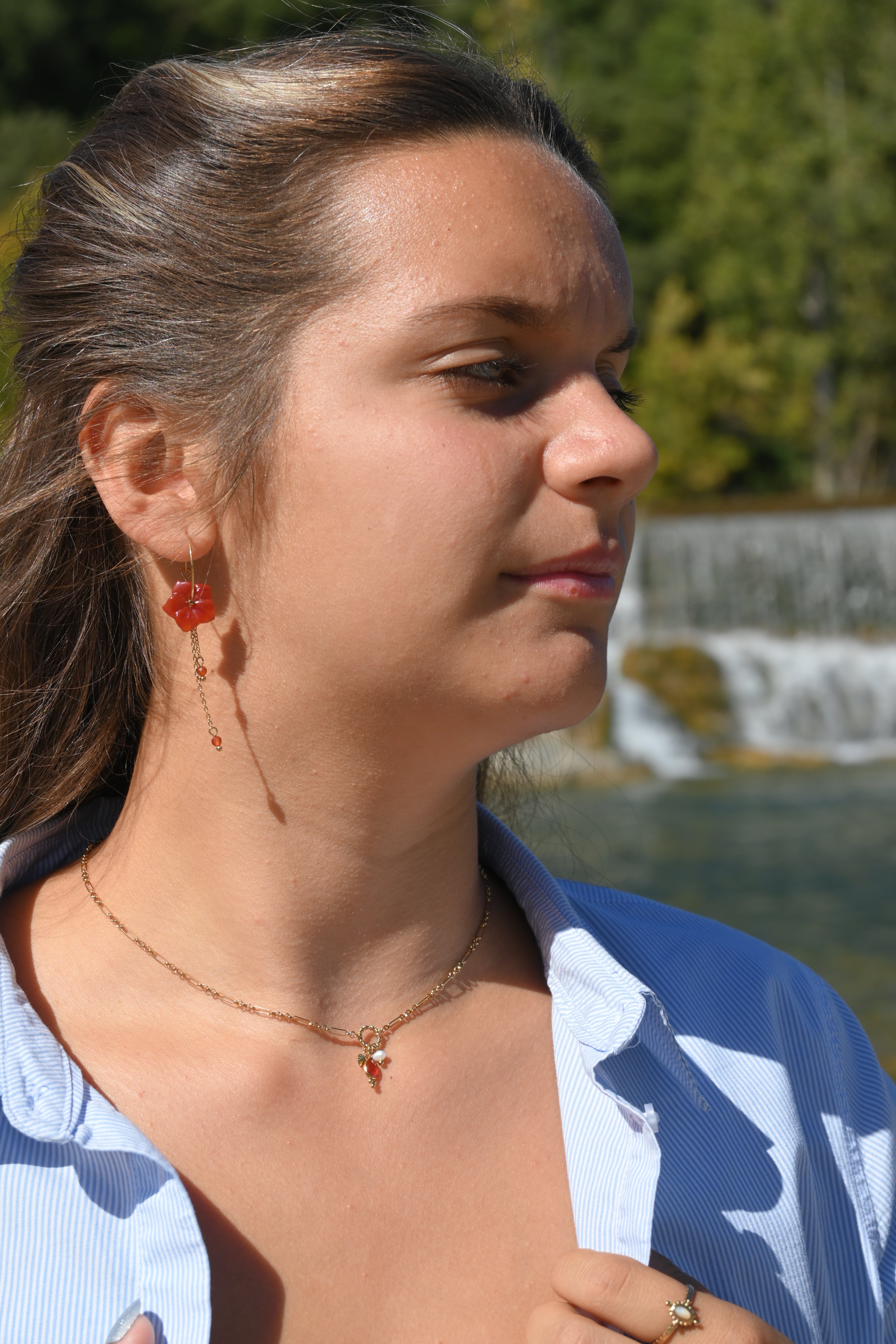 Collier Kali – Collier Y Pierre Naturelle & Cœur