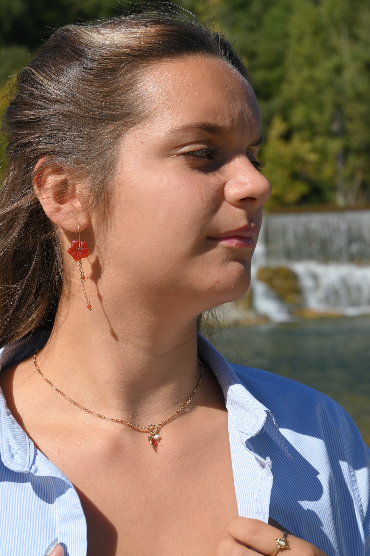Collier Kali – Collier Y Pierre Naturelle & Cœur