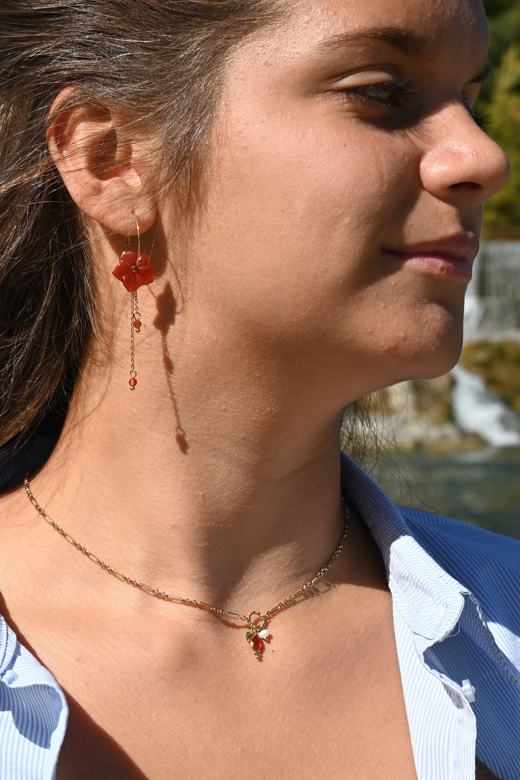Collier Kali – Collier Y Pierre Naturelle & Cœur