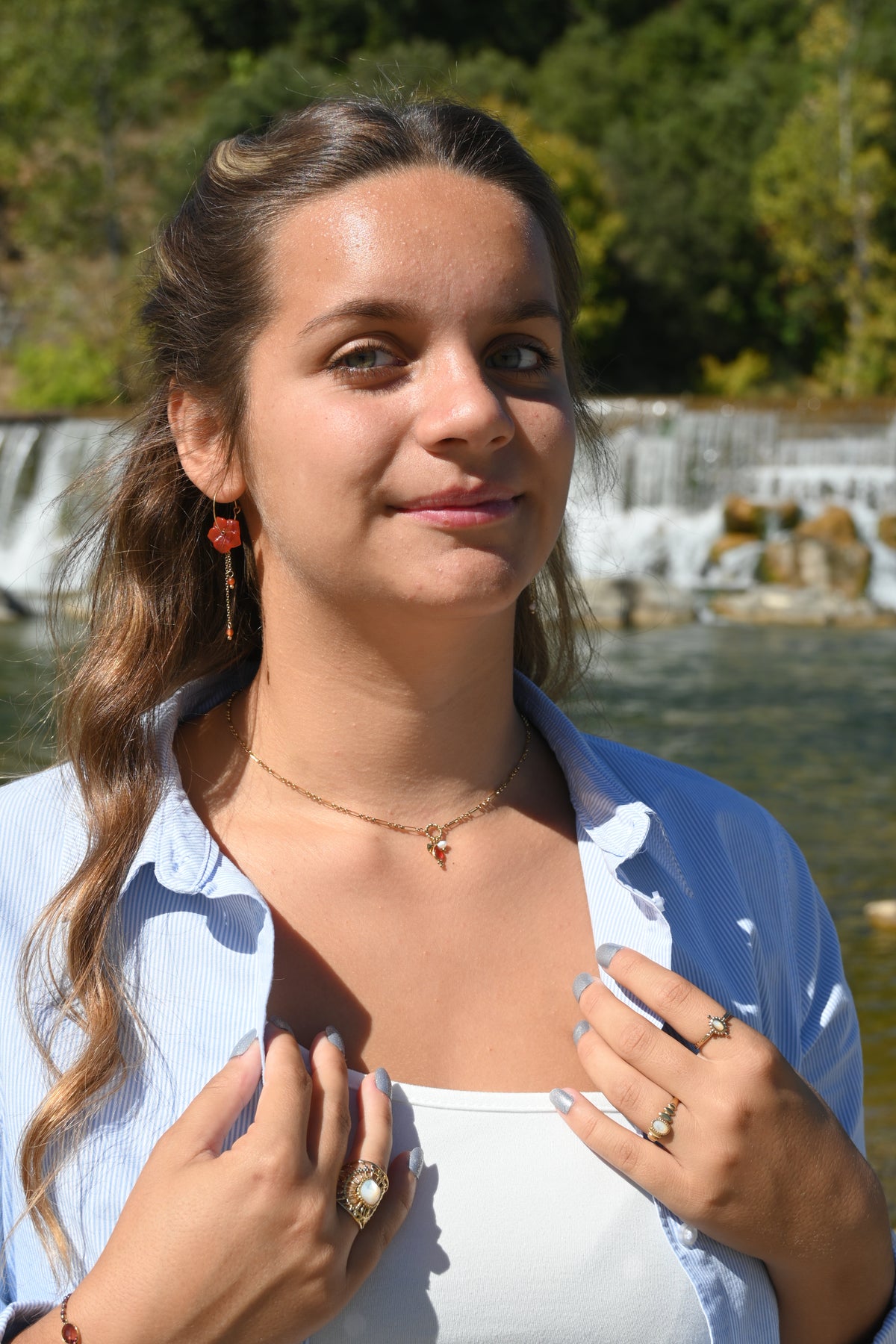 Collier Kali – Collier Y Pierre Naturelle & Cœur
