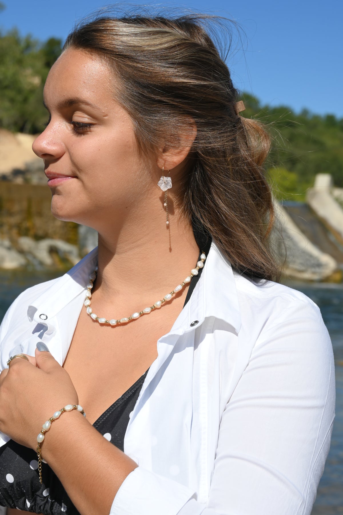 Collier CASSANDRE - Pierres Naturelles Enfilées | Or et Âme Bijoux