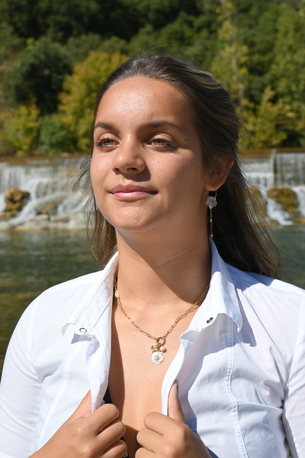 Collier ELINE Nacre  Acier Inoxydable | Or et Ame Bijoux