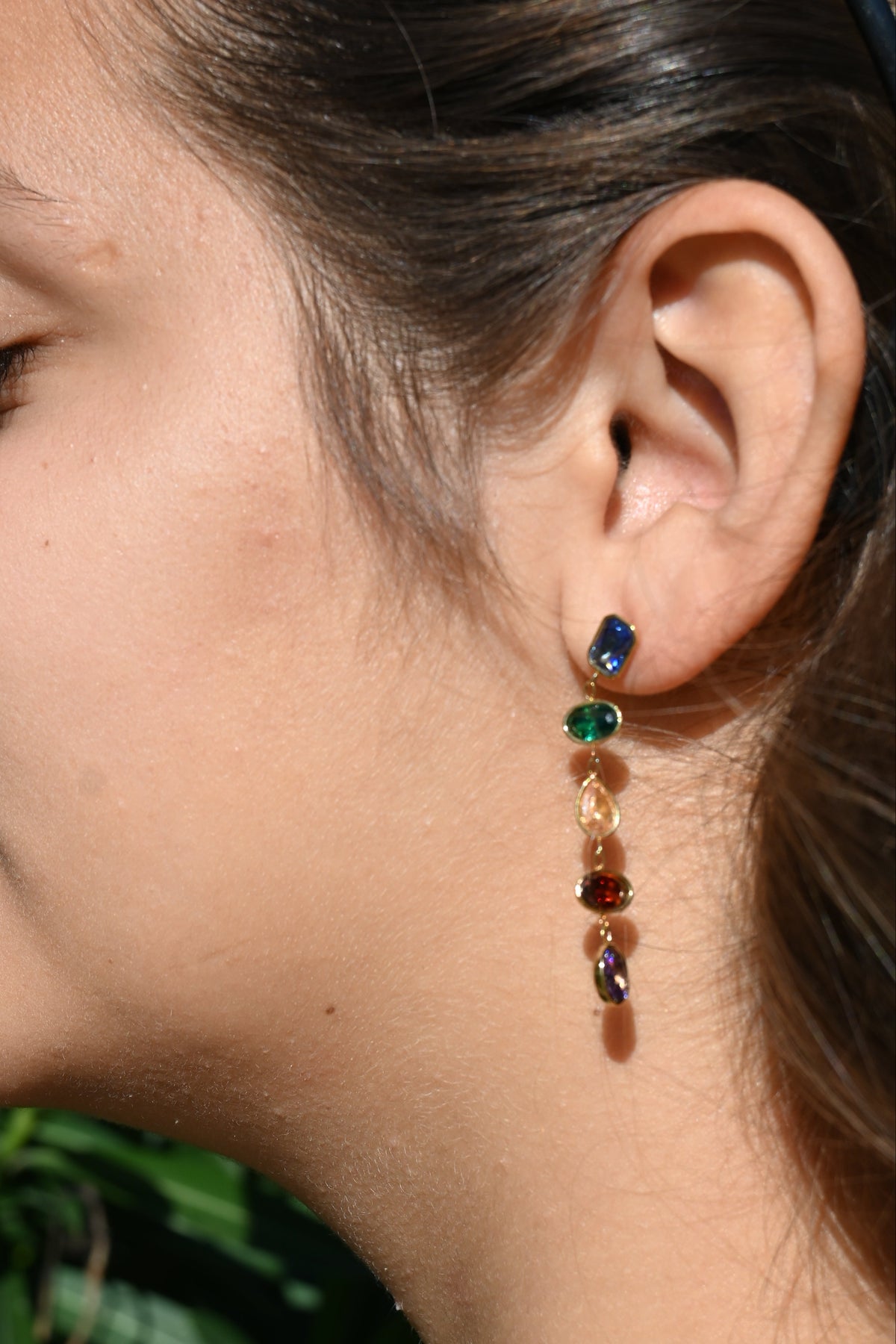 Boucles d’oreilles KELLY – Zircons colorés ou brillants