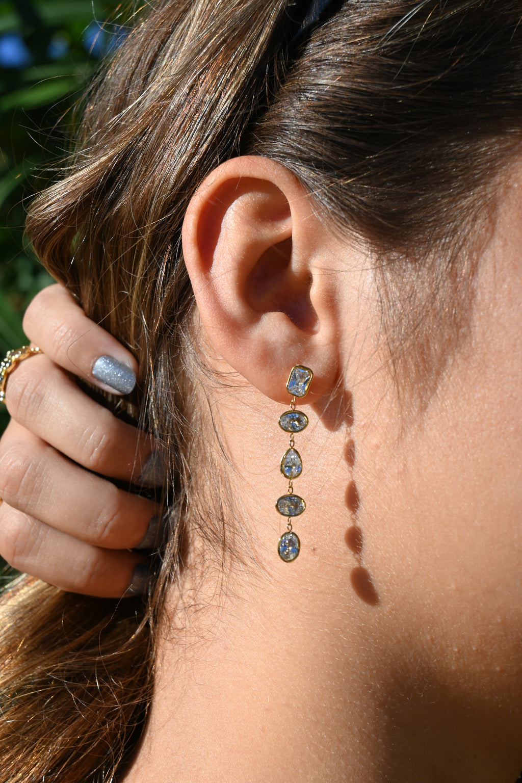 Boucles d’oreilles KELLY – Zircons colorés ou brillants