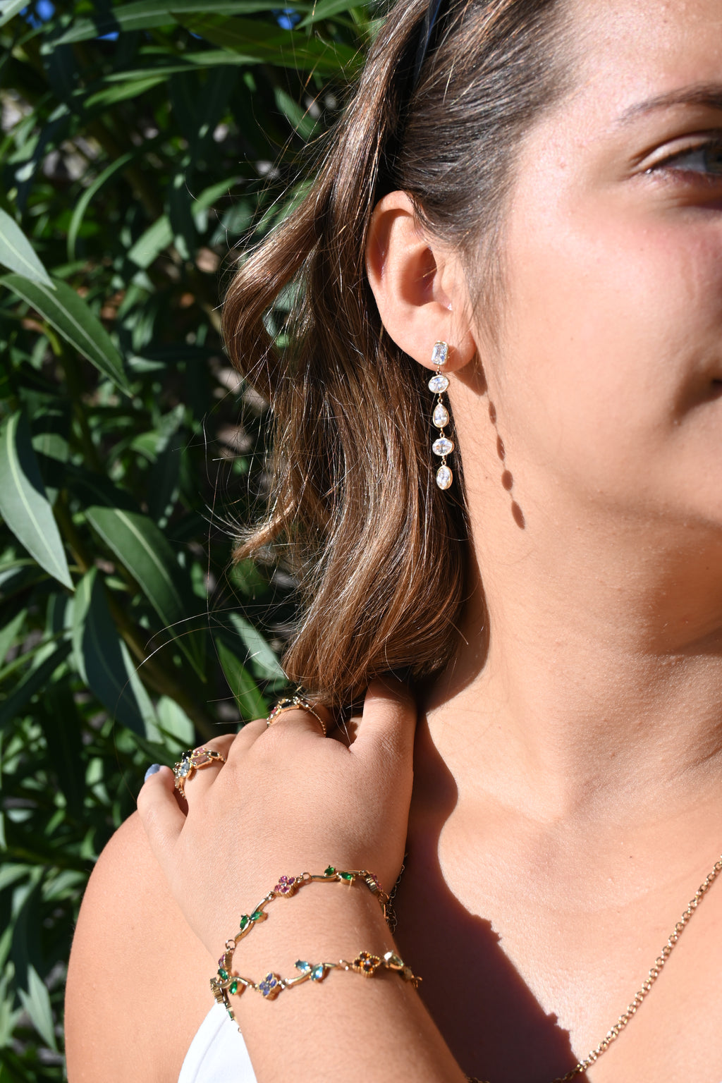 Boucles d’oreilles KELLY – Zircons colorés ou brillants