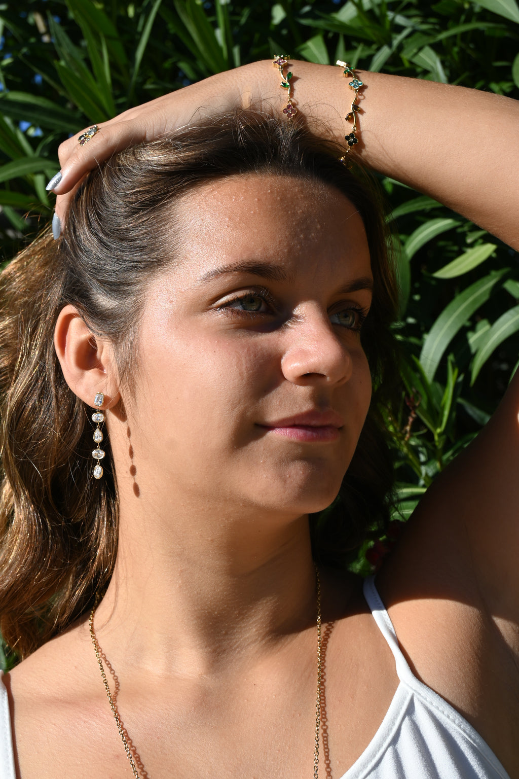 Boucles d’oreilles KELLY – Zircons colorés ou brillants