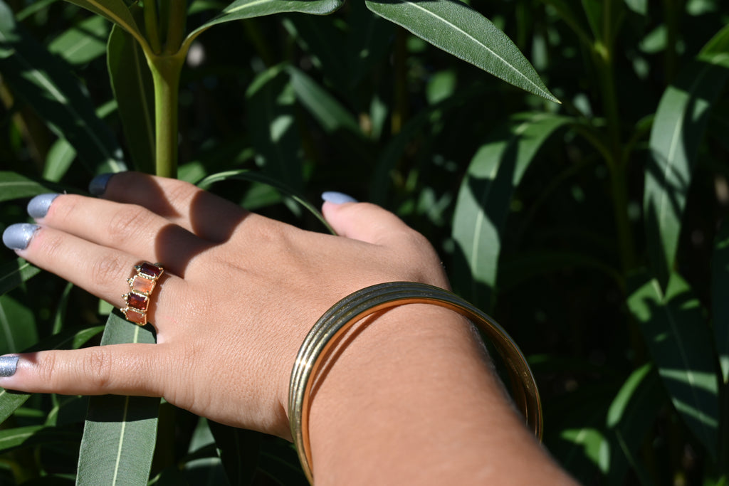 ELY – Bracelets joncs dorés en acier inoxydable