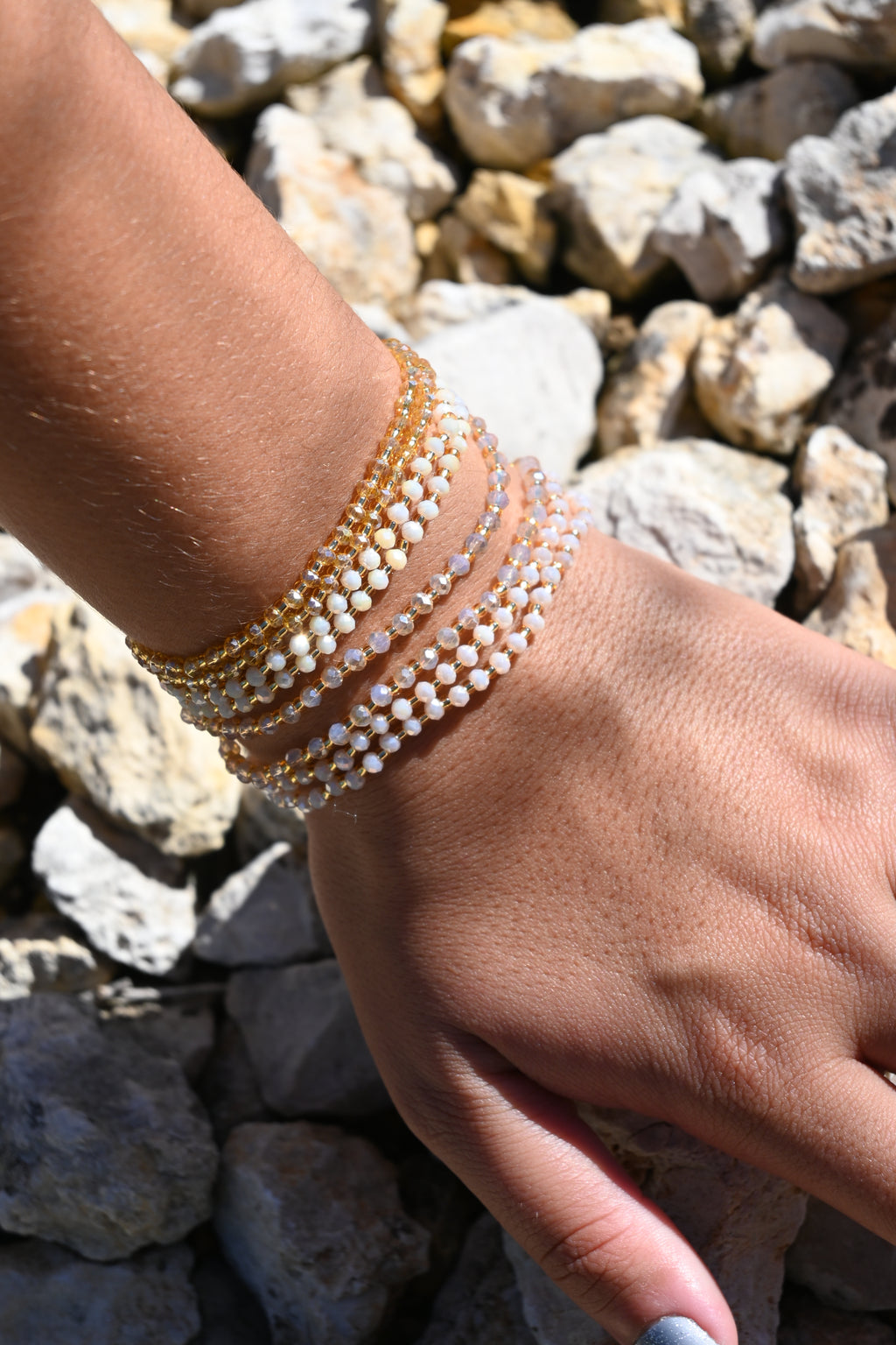 EMY –  bracelets élastiques en perles de verre
