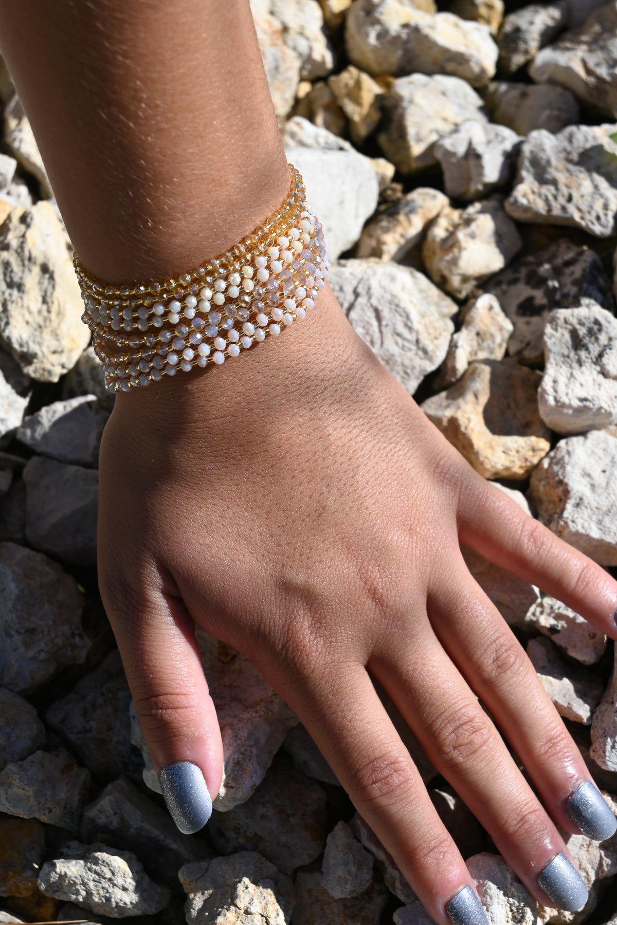 EMY –  bracelets élastiques en perles de verre