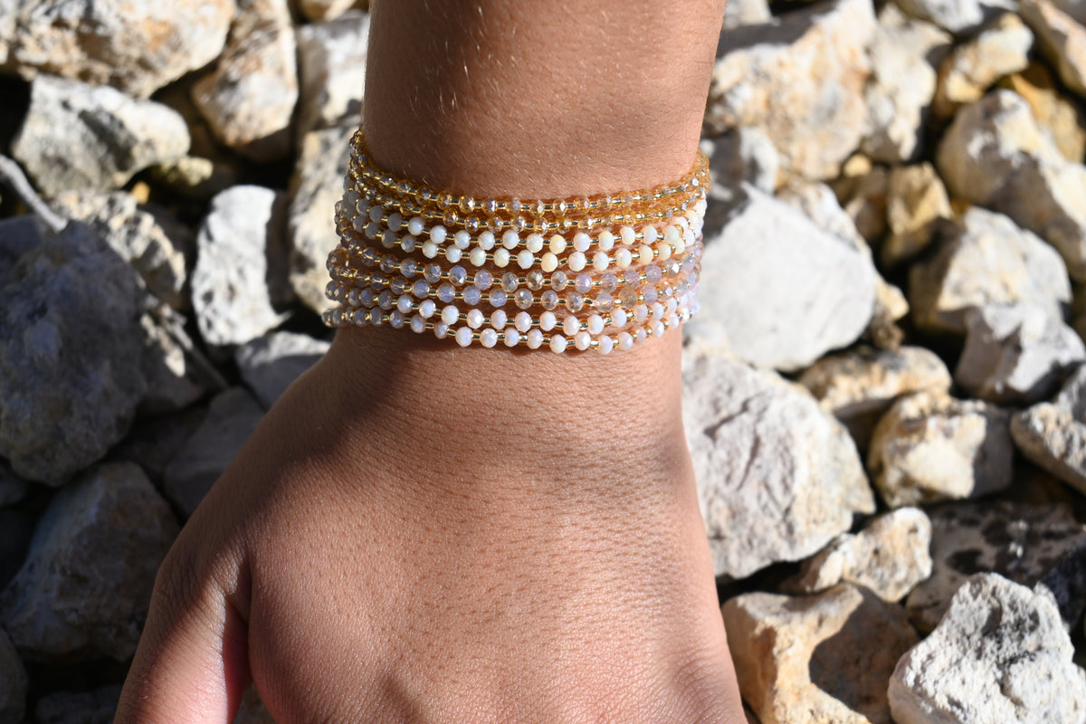 EMY –  bracelets élastiques en perles de verre