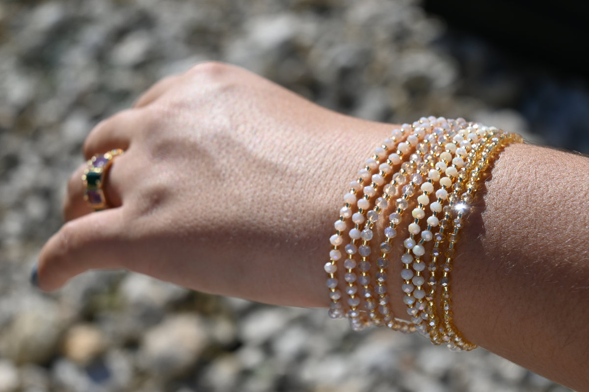EMY –  bracelets élastiques en perles de verre