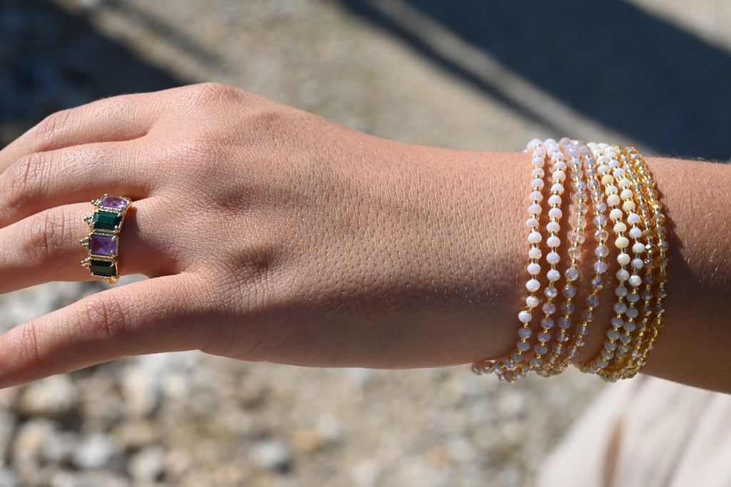 EMY –  bracelets élastiques en perles de verre