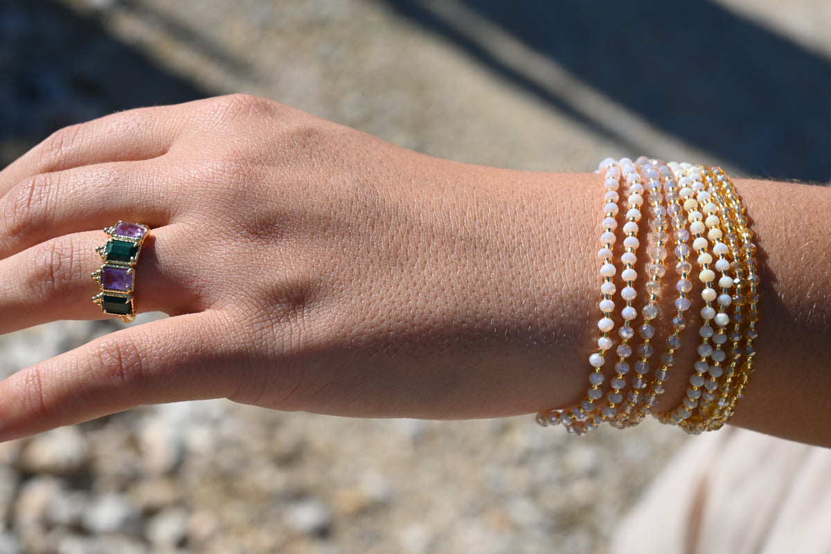 EMY –  bracelets élastiques en perles de verre