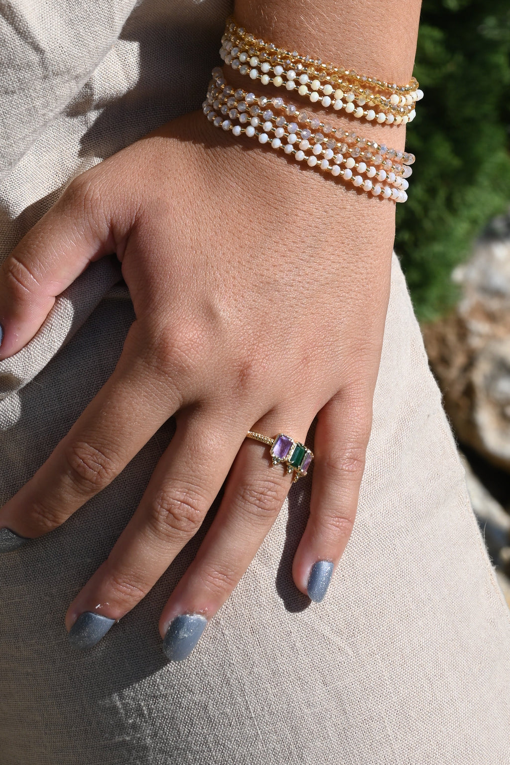 Bague TIFANY – Pierres naturelles et esprit bohème