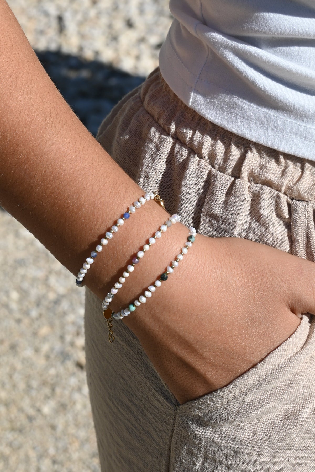 Bracelet Bily – Pierres Naturelles & Perles d'Eau Douce
