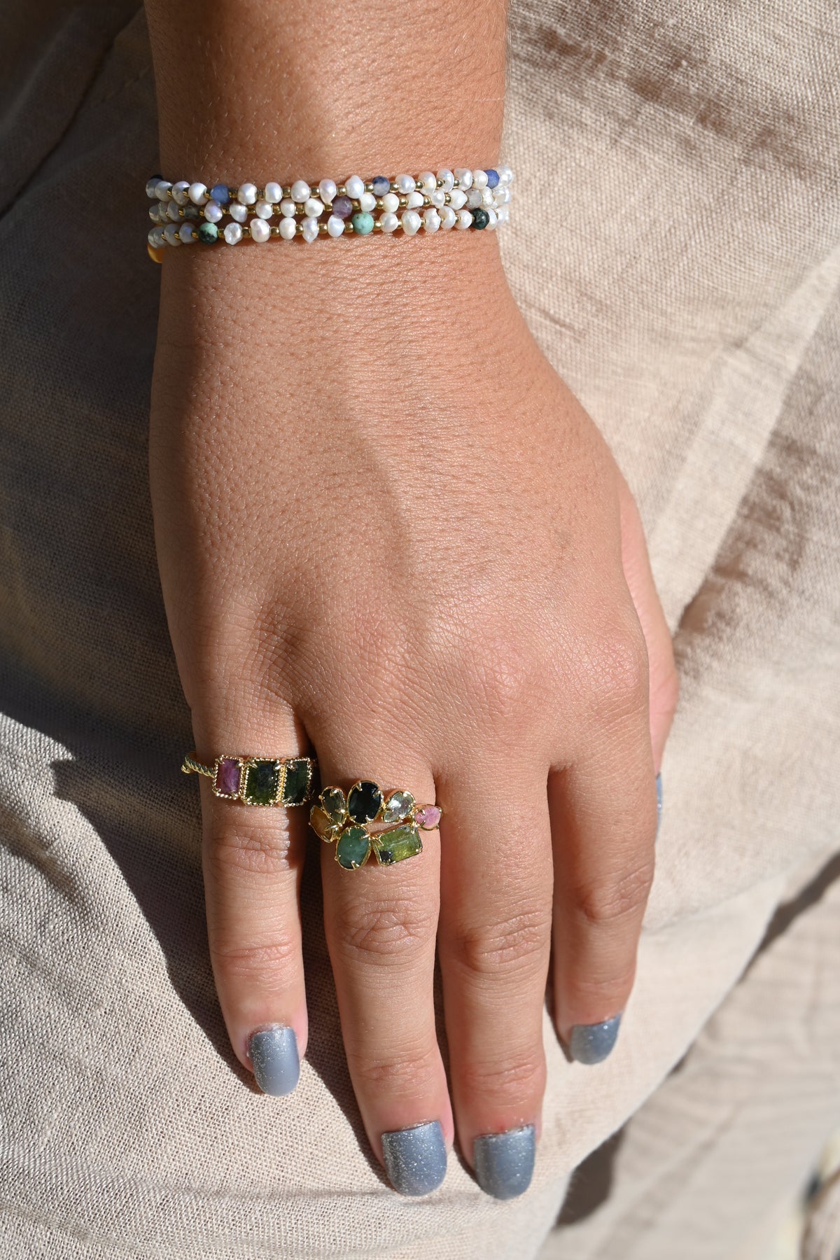 Bague TIFANY – Pierres naturelles et esprit bohème