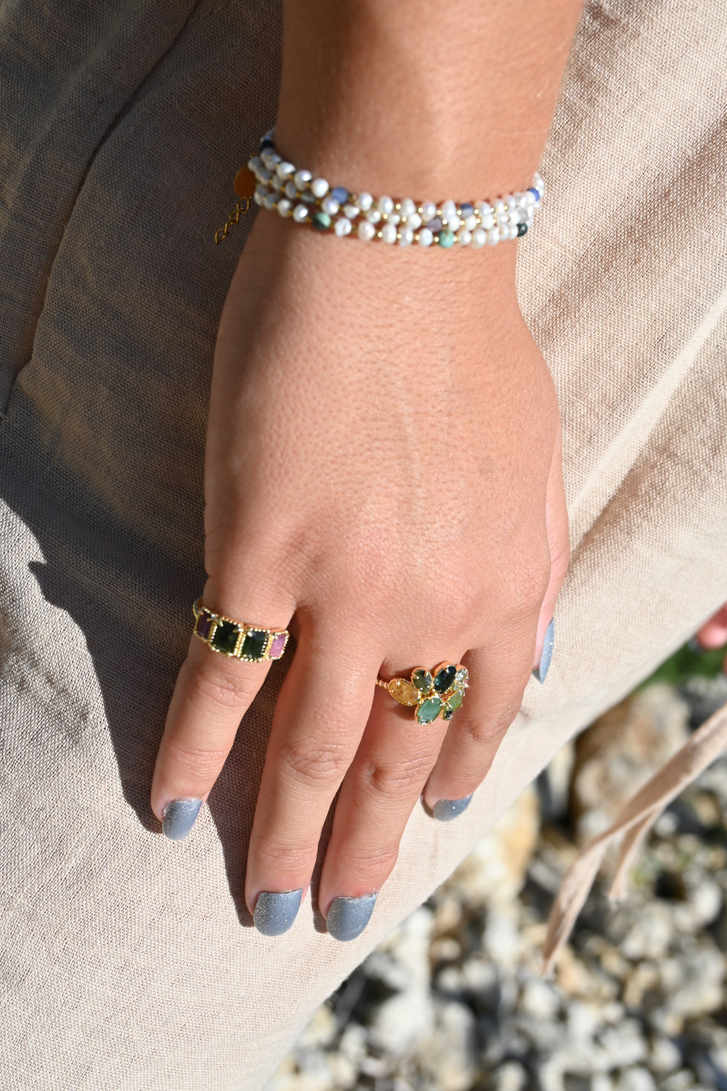 Bague SANDY  – Tourmaline colorée et esprit bohème