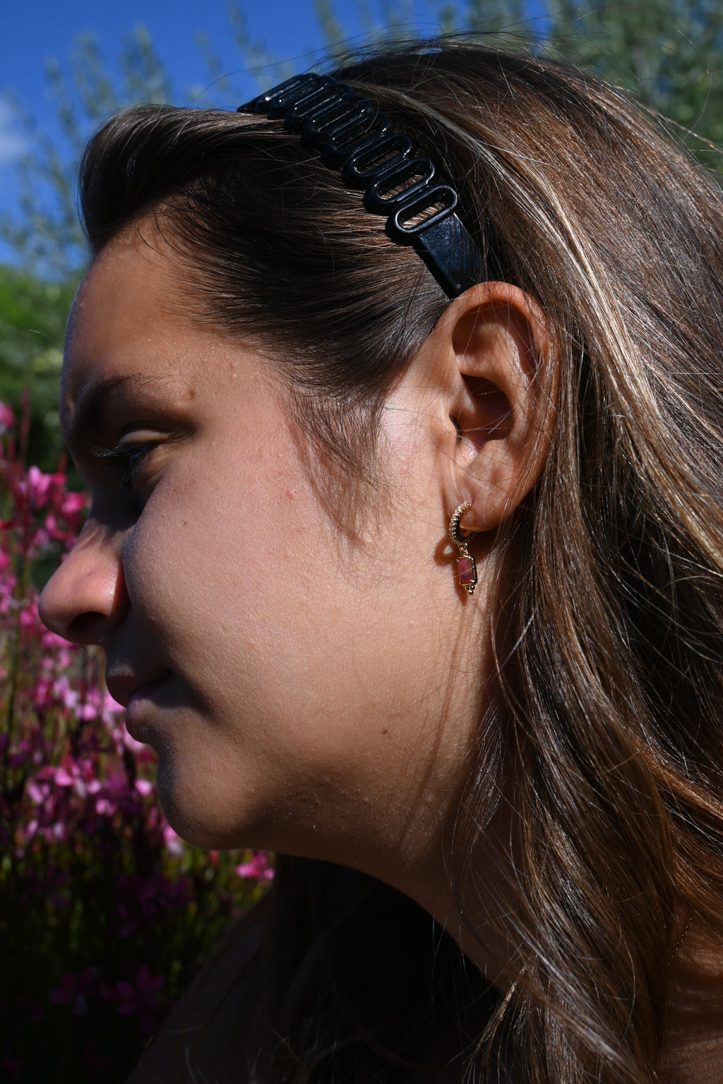 Boucles d’oreilles HAILEY – Pierre naturelle et zircon