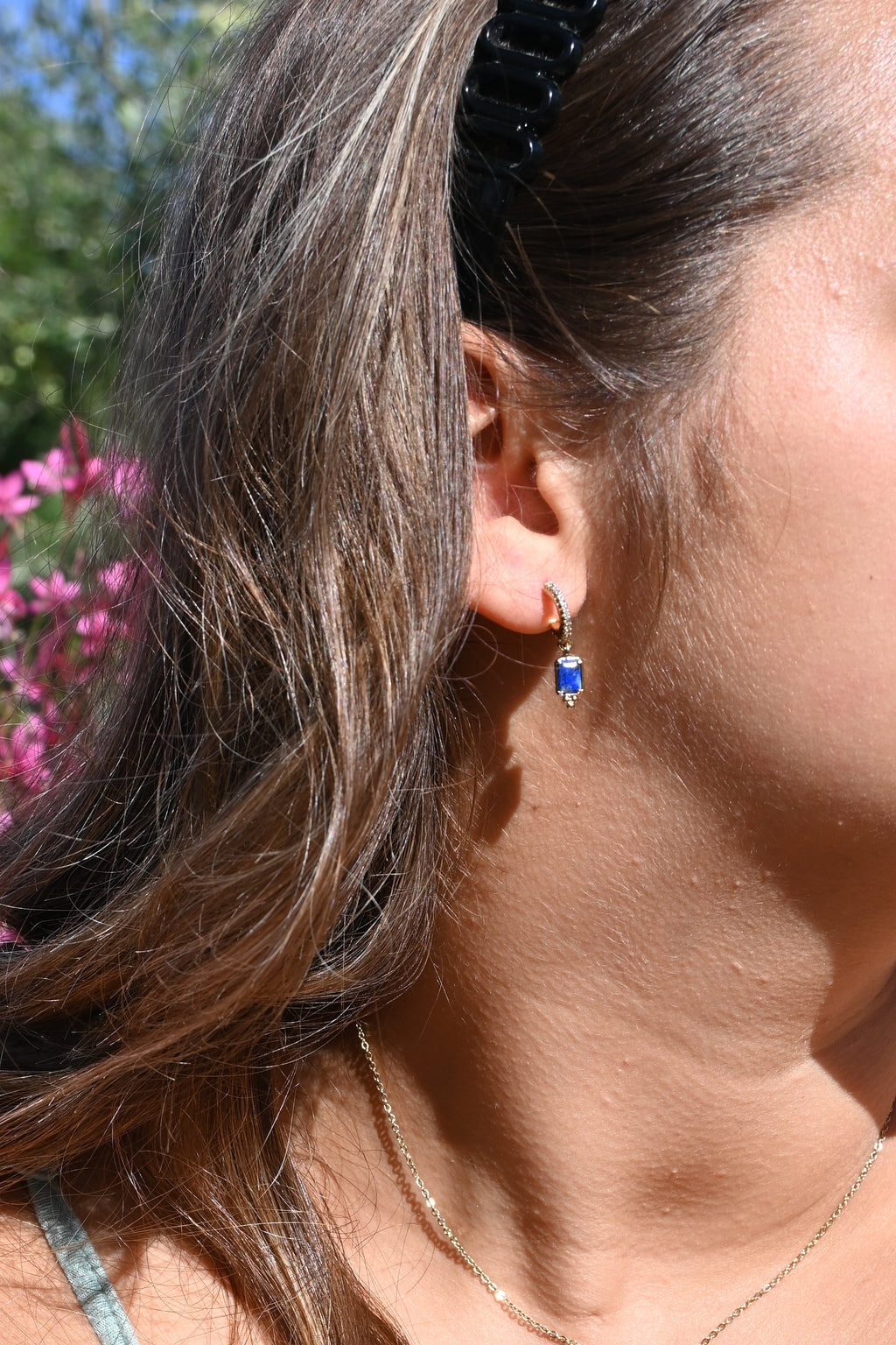 Boucles d’oreilles HAILEY – Pierre naturelle et zircon