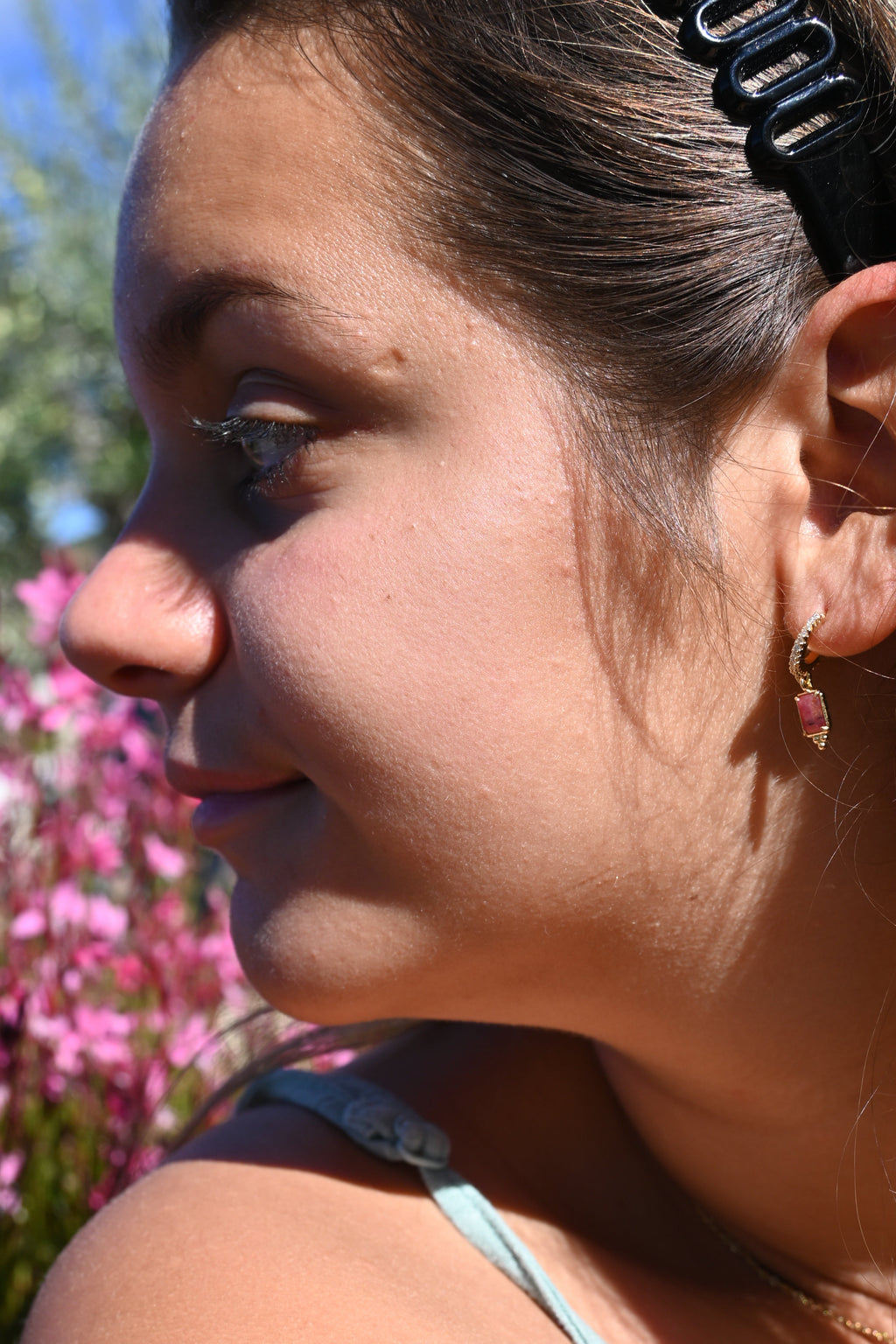 Boucles d’oreilles HAILEY – Pierre naturelle et zircon