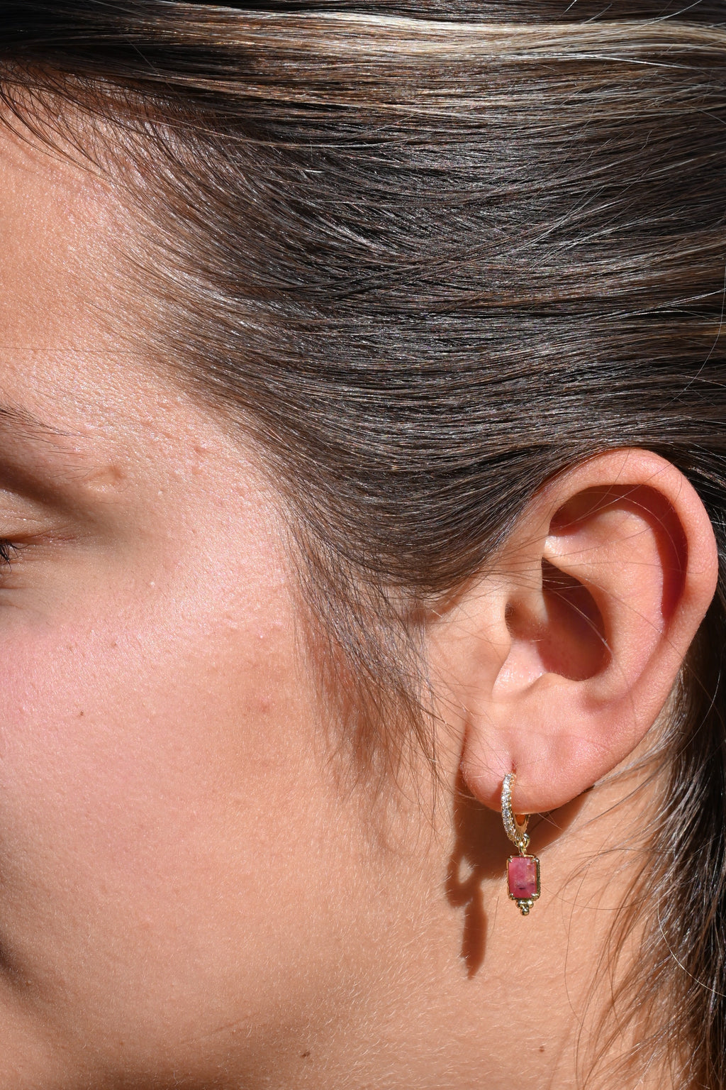 Boucles d’oreilles HAILEY – Pierre naturelle et zircon