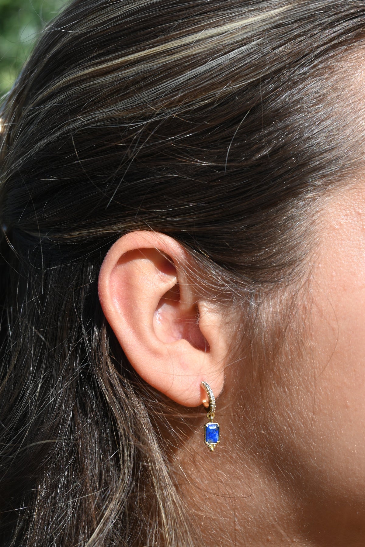 Boucles d’oreilles HAILEY – Pierre naturelle et zircon
