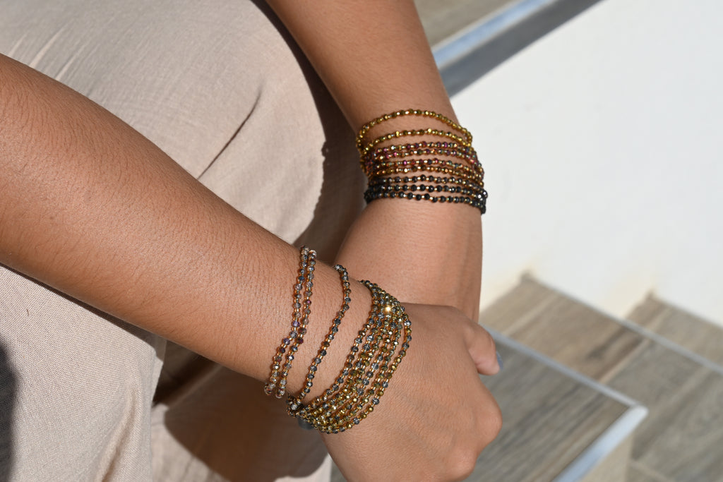 EMY –  bracelets élastiques en perles de verre