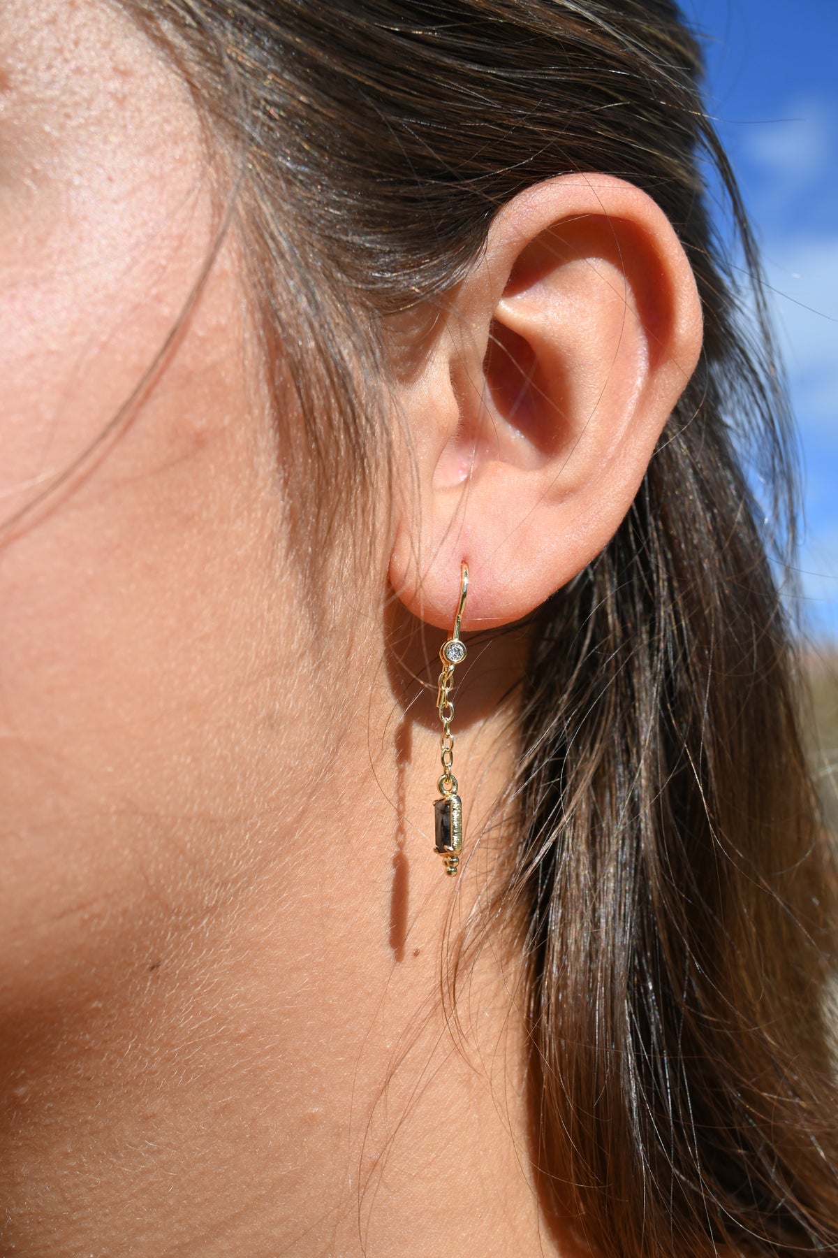 Boucles d’oreilles MADISSON – Pierres naturelles, 3,5 cm