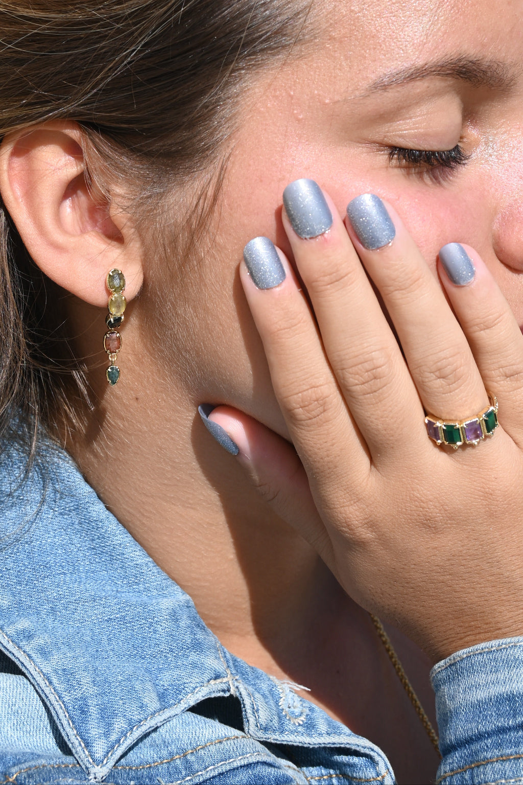 Boucles d’oreilles SYDNEY – Tourmaline colorée