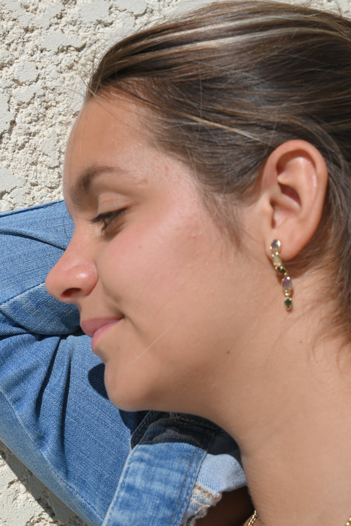 Boucles d’oreilles SYDNEY – Tourmaline colorée