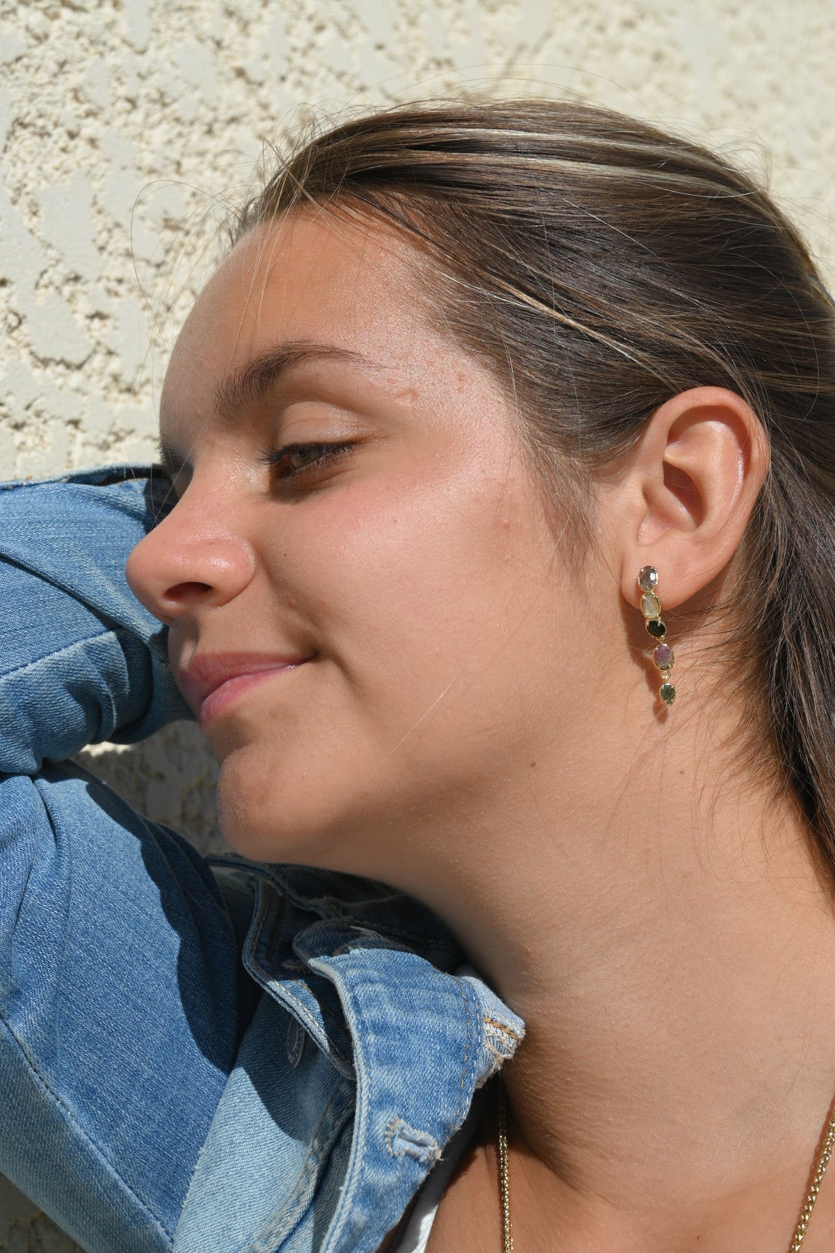 Boucles d’oreilles SYDNEY – Tourmaline colorée