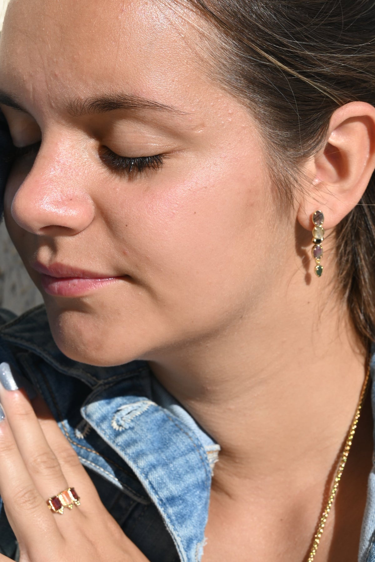 Boucles d’oreilles SYDNEY – Tourmaline colorée