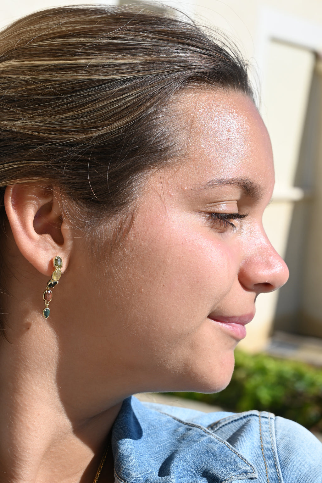Boucles d’oreilles SYDNEY – Tourmaline colorée