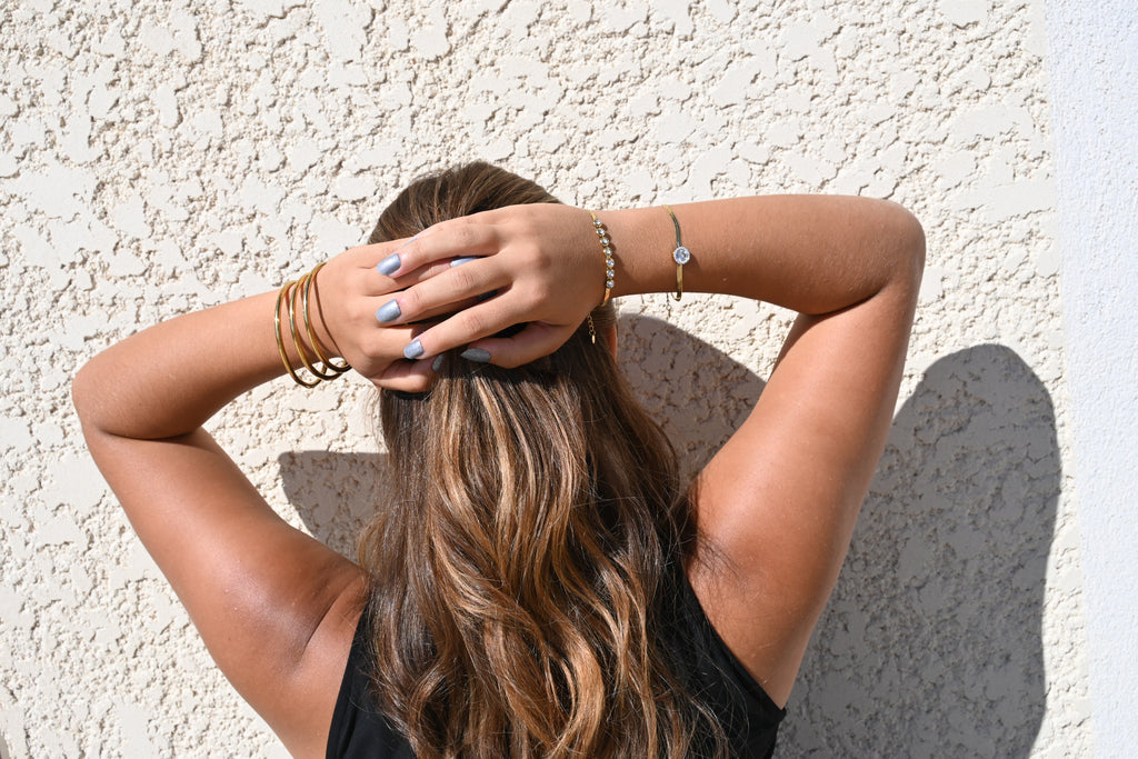 Bracelet Victoria doré – Chaîne serpent et zircon