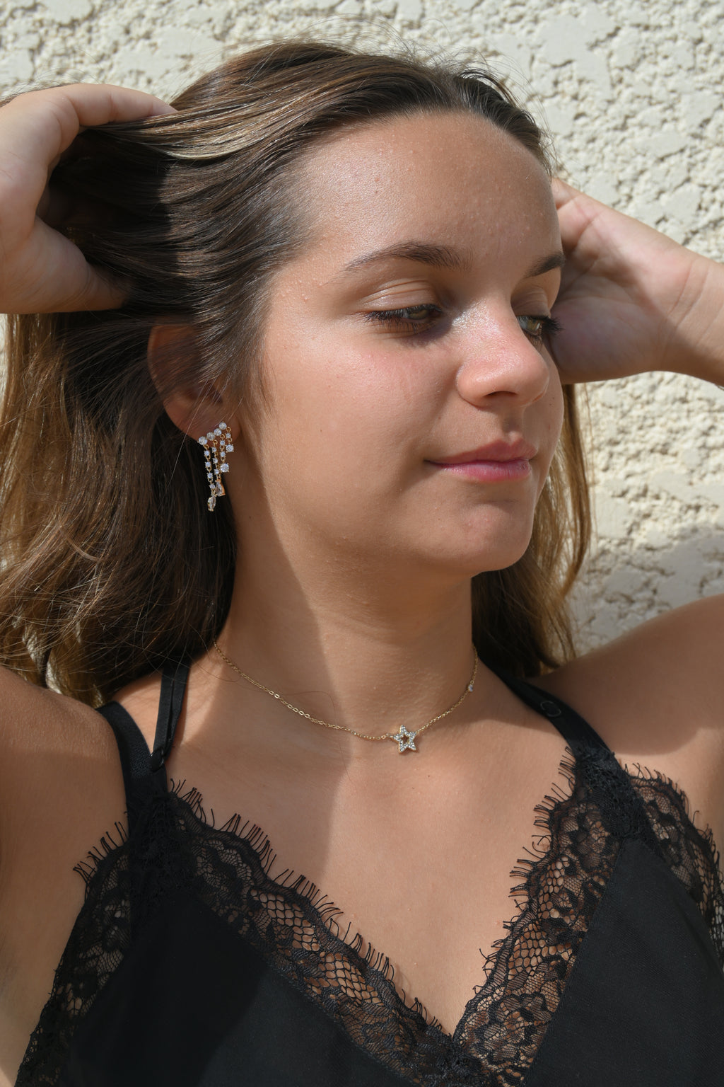 Boucles d’oreilles DIVA – Cascade de zircons