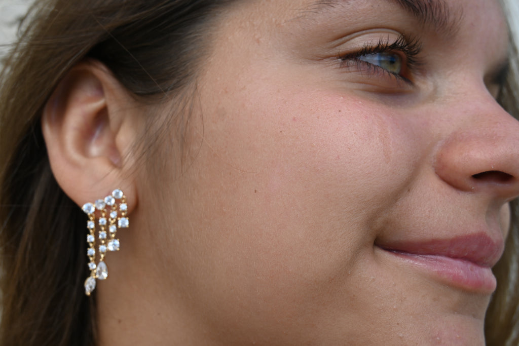 Boucles d’oreilles DIVA – Cascade de zircons