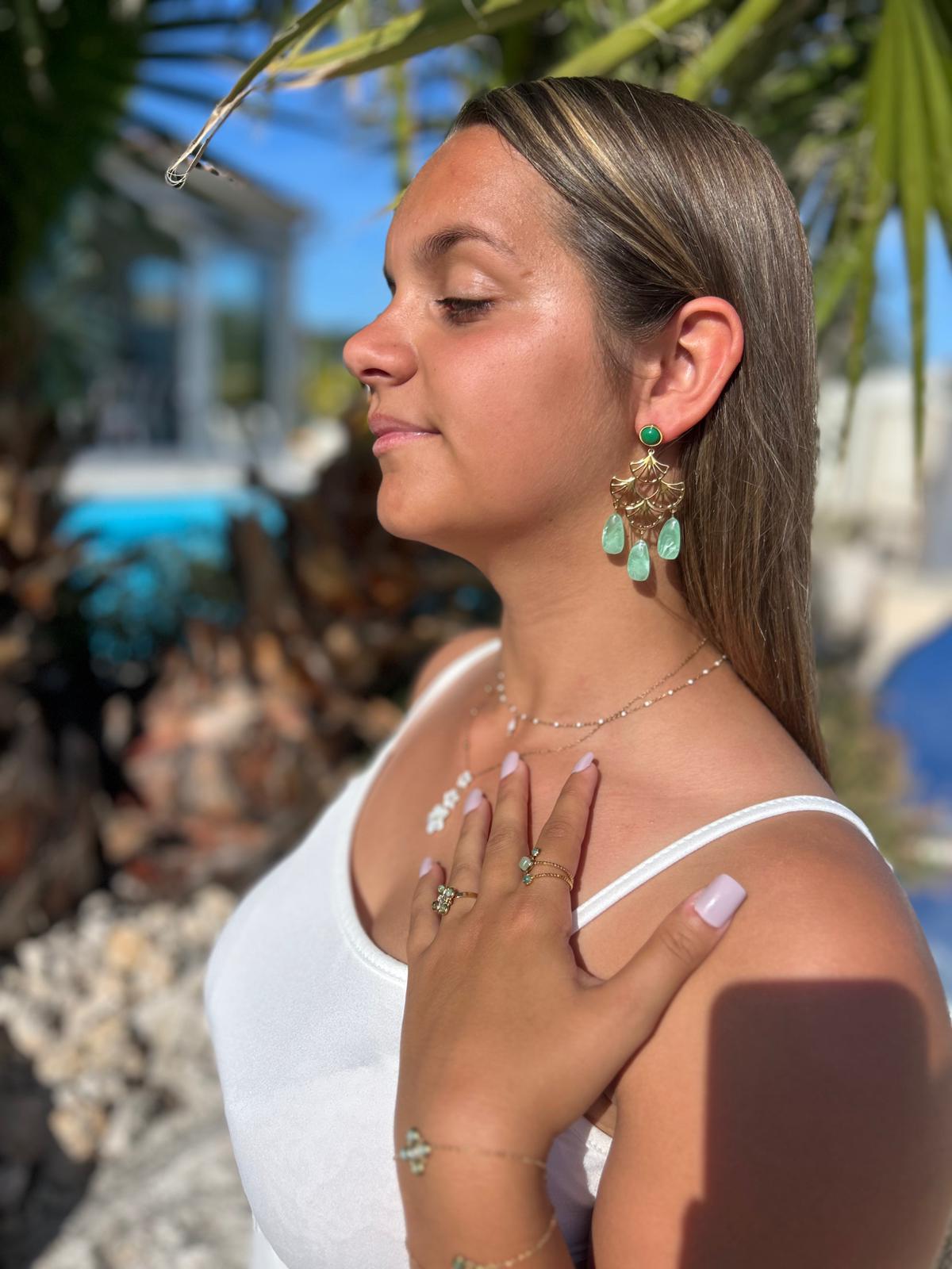 Boucles d'Oreilles Achlé – Acétate & Acier Doré