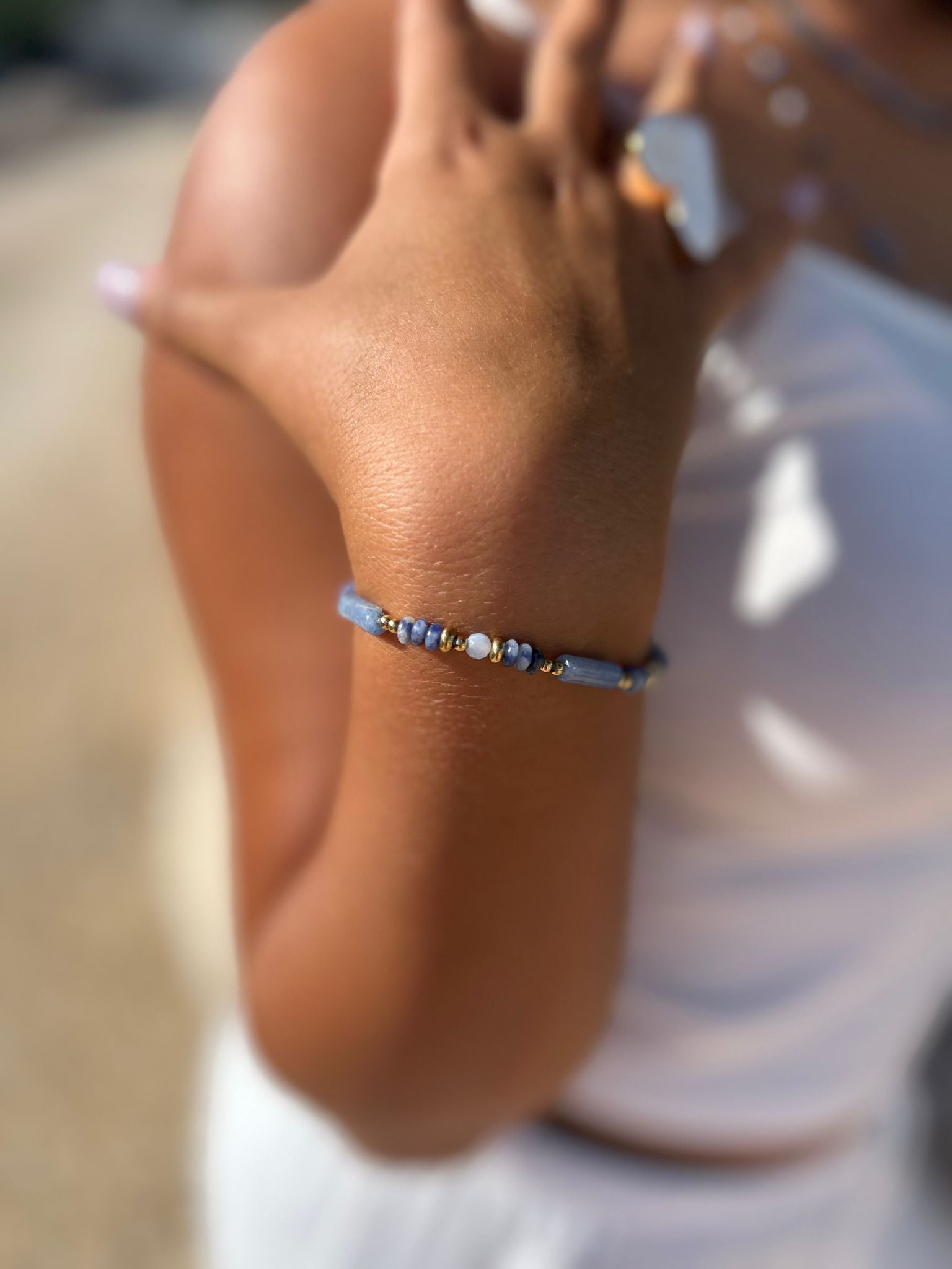 Bracelet Méril – Pierres Naturelles Bleues