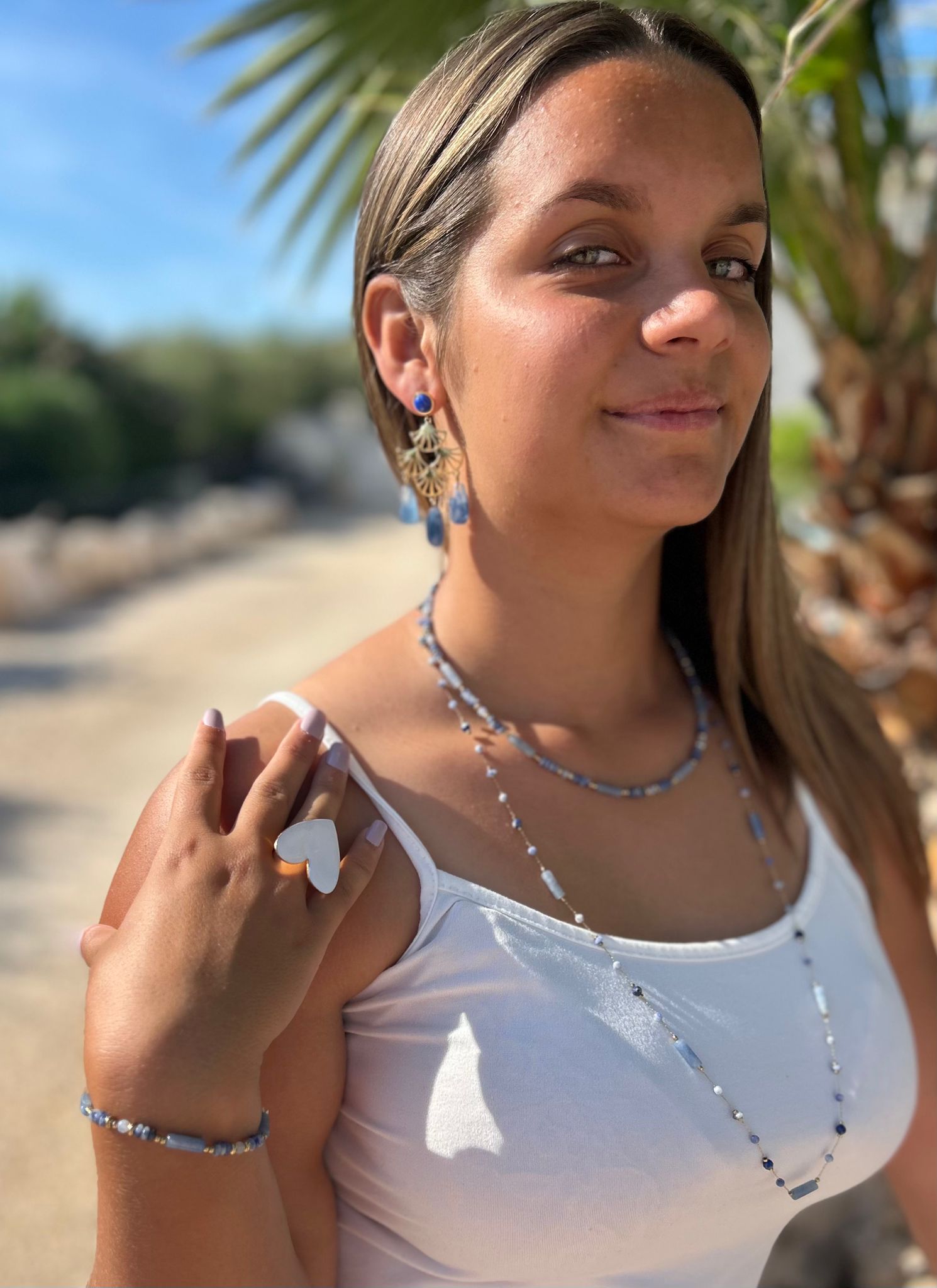 Boucles d'Oreilles Achlé – Acétate & Acier Doré