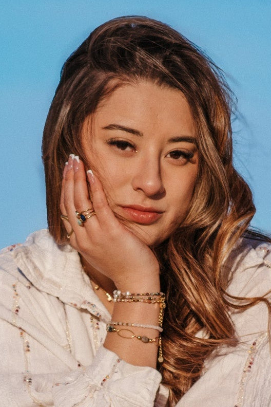 Bracelet ESME Pierres Naturelles Perles Eau Douce Acier Inoxydable | Or et Ame Bijoux