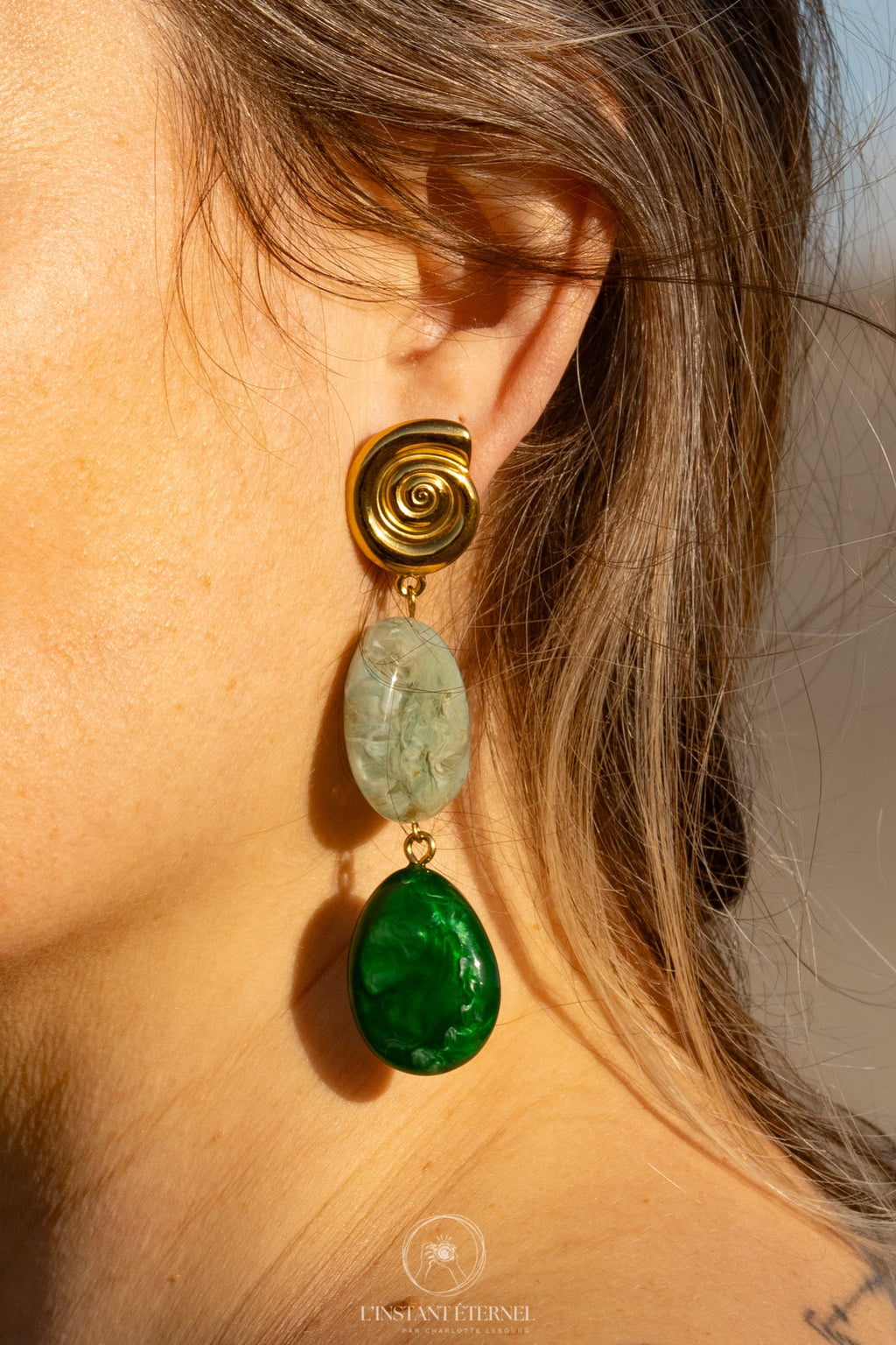 Boucle d'oreille en acier inoxydable
