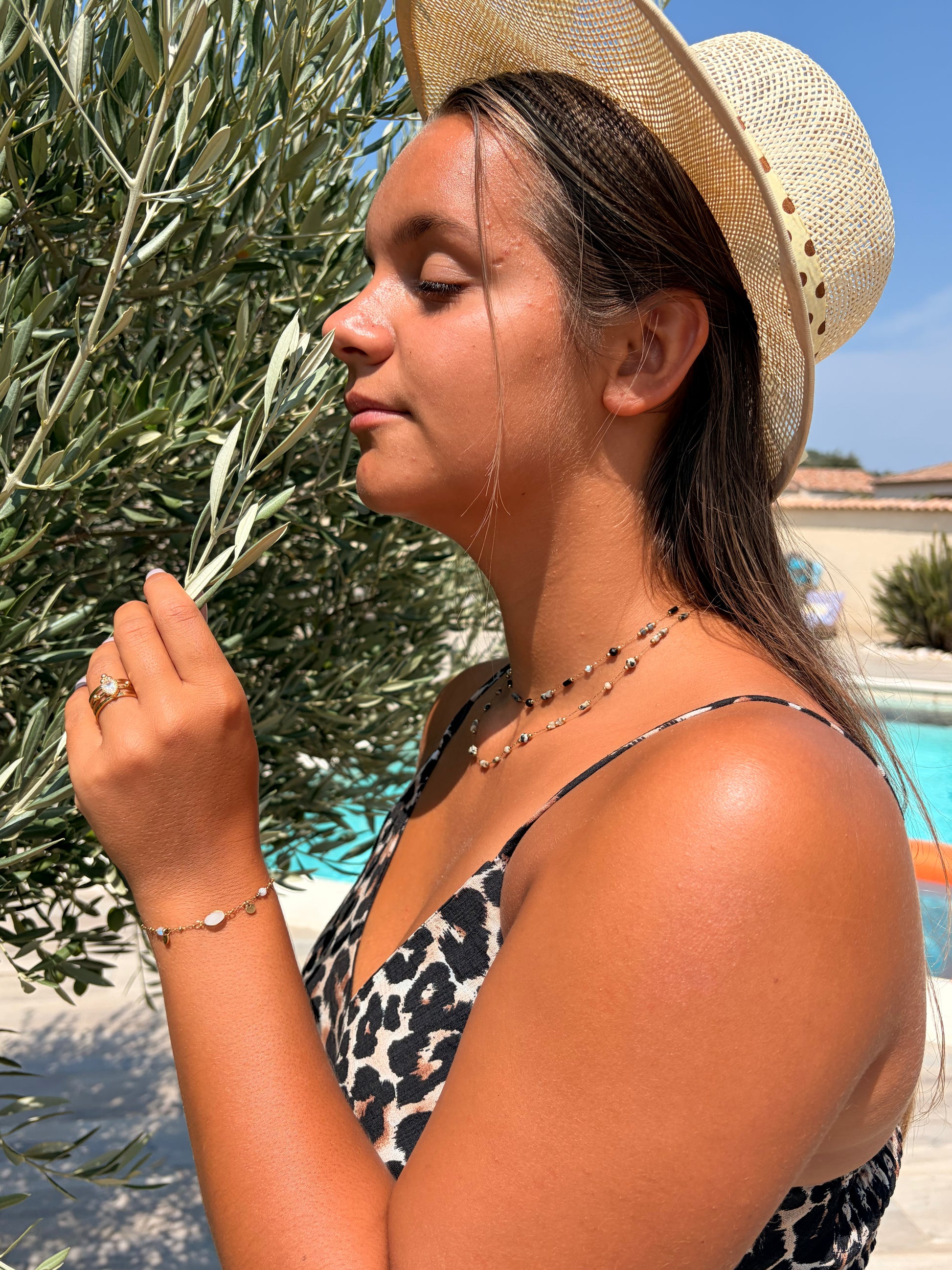 Bague PRISCILLIA Pierres Naturelles Ajustable | Or et Ame Bijoux